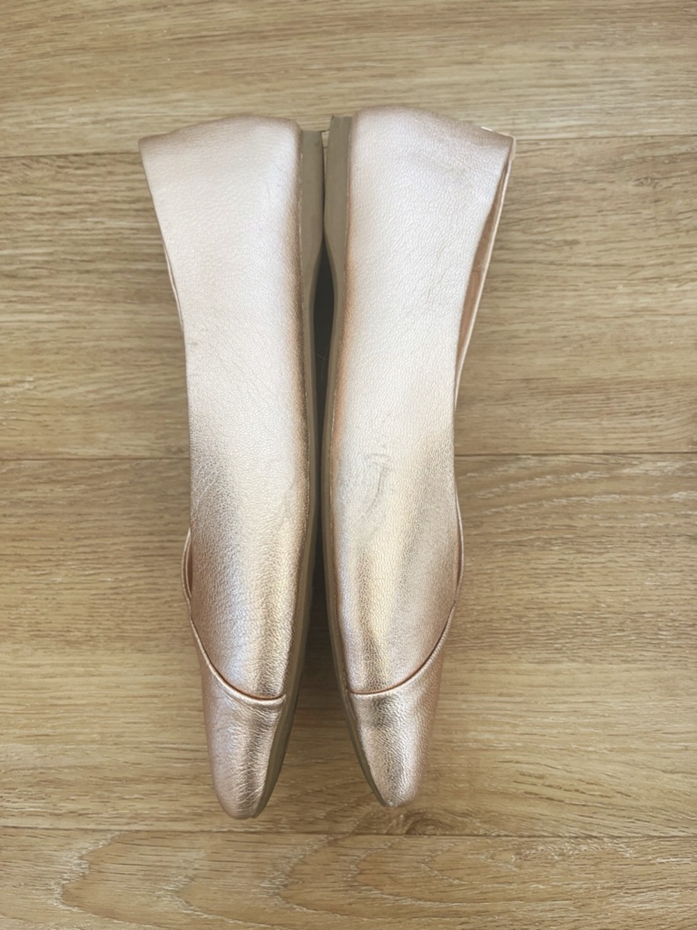 Birdies Goldfinch Leather Point Toe Ballet Flats Rose Gold, 7.5 - Picture 8 of 12